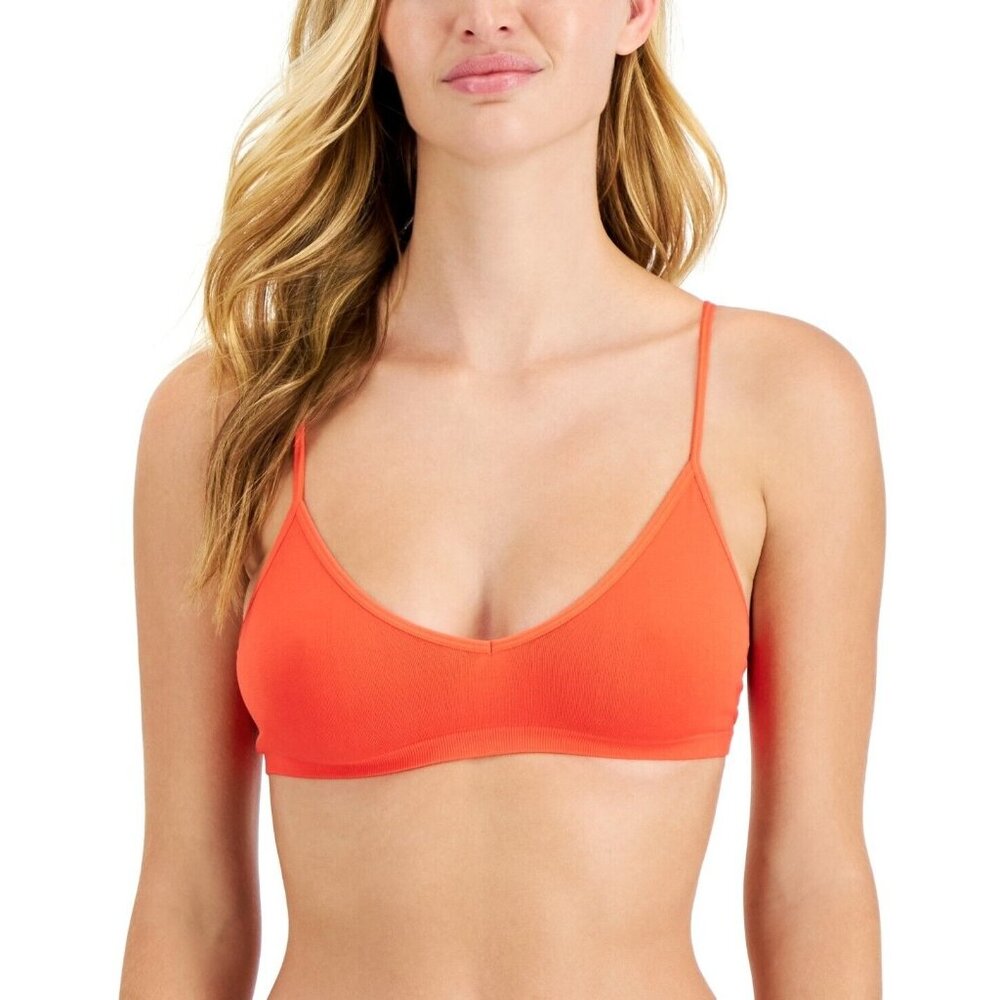 JENNI Women's Light Support Bralette Papaya Punch Large‎ L